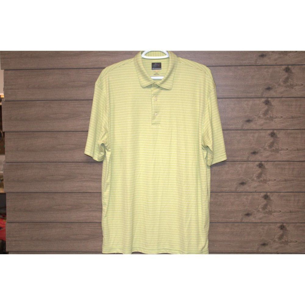 Men's Greg Norman Polo with Green Stripes Size Large